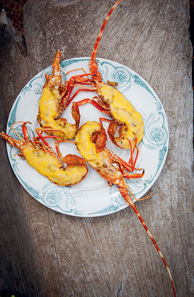 Ajaccio style lobsters